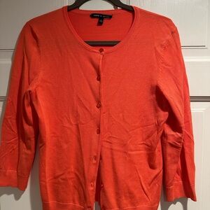Cable & Gauge Women's Coral/Orange Cardigan